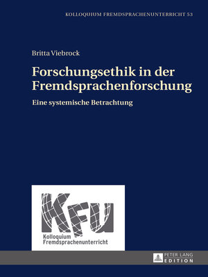 cover image of Forschungsethik in der Fremdsprachenforschung